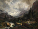 Vallée avec ruisseau de montagne - Carl Hummel — weergave van het kunstwerk