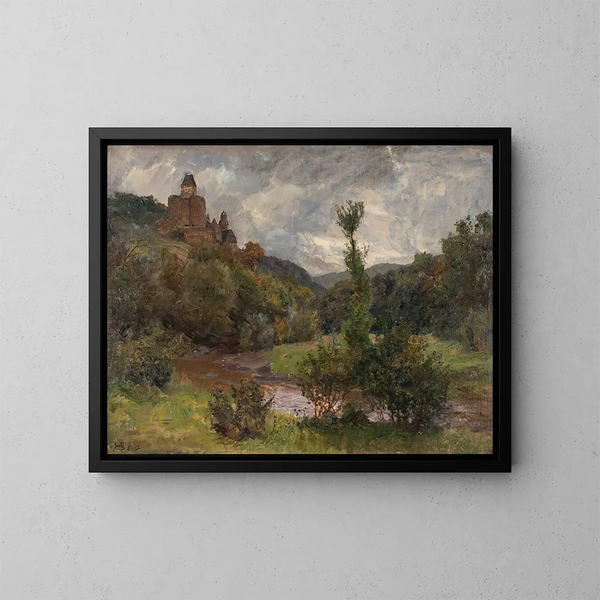 Château de Brresheim dans l'Eifel - Carl Jutz le Jeune — ingelijst kunstwerk aan de muur