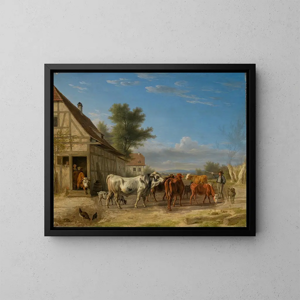 Horde in migration - Carl Kuntz — framed artwork on a wall