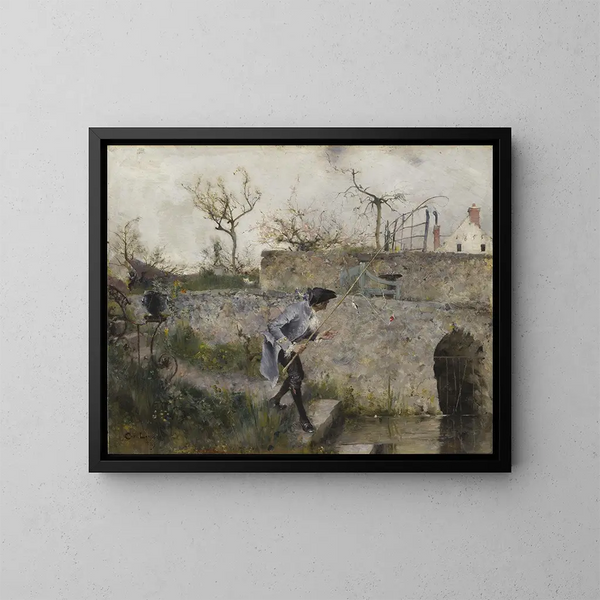 Een hapje - Carl Larsson — ingelijst kunstwerk aan de muur