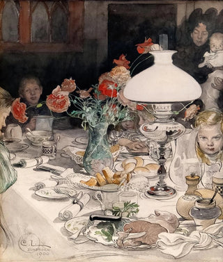 Carl Larsson - Around the Evening Lamp.webp