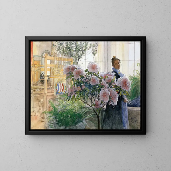 Azalea - Carl Larsson — ingelijst kunstwerk aan de muur