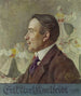 Erik Axel Karlfeldt de dichter - Carl Larsson — weergave van het kunstwerk