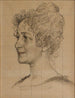 Studie van het hoofd van mevrouw Signe Thiel - Carl Larsson — weergave van het kunstwerk