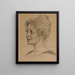 Studie van het hoofd van mevrouw Signe Thiel - Carl Larsson — ingelijst kunstwerk aan de muur