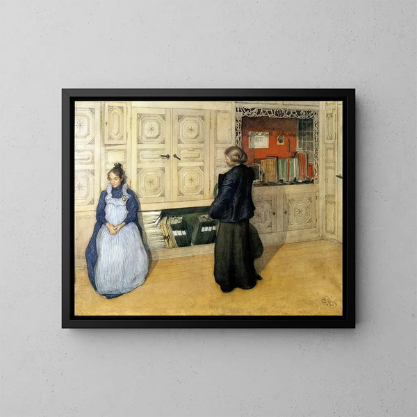 Moeder en dochter - Carl Larsson — ingelijst kunstwerk aan de muur