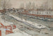 La glissoire à bois, scène d'hiver - Carl Larsson — weergave van het kunstwerk