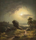 Landschap bij maanlicht - Carl Ludwig Scheins — weergave van het kunstwerk