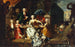 van een gezinsgroep op een terras in het park van een villa - Carl Marcus Tuscher — weergave van het kunstwerk