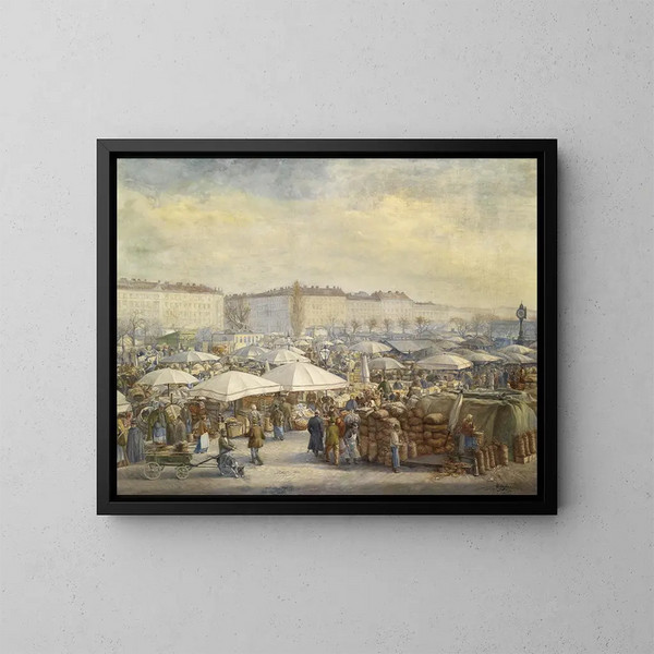 Kings at Naschmarkt Market - Carl Massmann — framed artwork on a wall