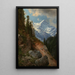 Meeting of climbers in the French Alps with a view of the Aiguille du Goûter in Chamonix-Mont-Blanc - Carl Millner — framed artwork on a wall