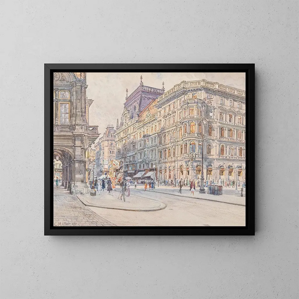 Kärntnertor - Carl Müller — framed artwork on a wall