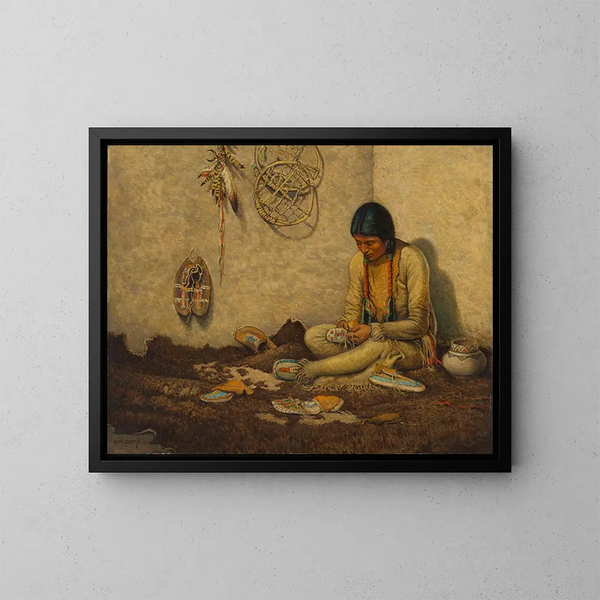 a moccasin manufacturer - Carl Moon — framed artwork on a wall