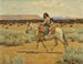 Moeder Apache en kinderen te paard - Carl Moon — weergave van het kunstwerk