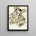 Dancing girl standing - Carl Newman — framed artwork on a wall