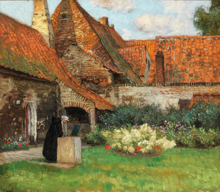 Carl OLynch of Town - An Inner Courtyard in the Summer.webp