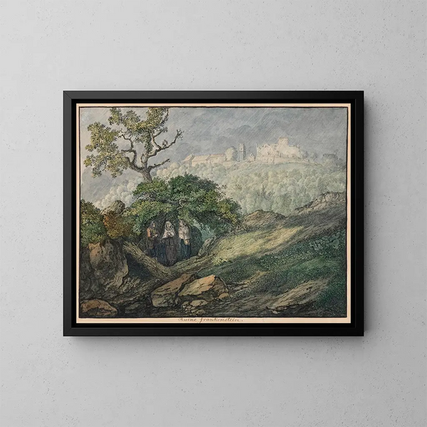 Ruine de Frankenstein en hiver - Carl Philipp Fohr — framed artwork on a wall