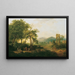 Arcadisch landschap - Carl Philipp Schallhas — ingelijst kunstwerk aan de muur