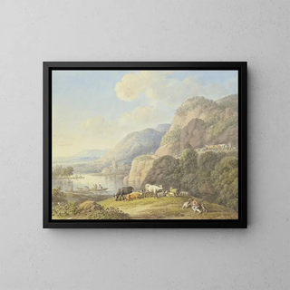 Carl Philipp Schallhas - Berglandschaft mit einem See.webp