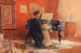 Een moeder en haar kleine dochter aan de piano - Carl Pietzner — weergave van het kunstwerk