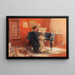 Een moeder en haar kleine dochter aan de piano - Carl Pietzner — ingelijst kunstwerk aan de muur