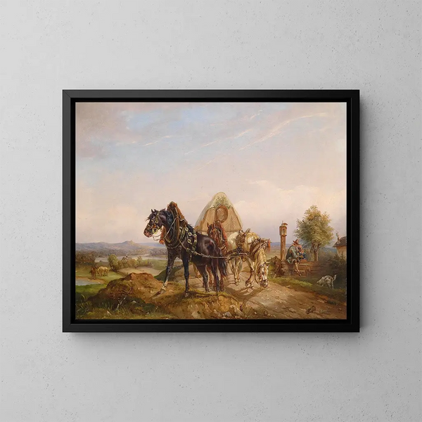 The coachman zrtlique - Carl Pischinger — framed artwork on a wall