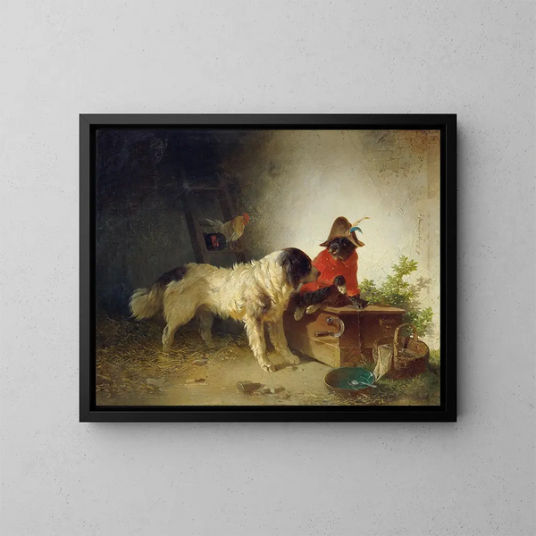 Good friends - Carl Pischinger — framed artwork on a wall