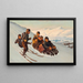 Winter op Groenland - Carl Rasmussen — ingelijst kunstwerk aan de muur