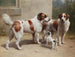 Drie honden - Carl Reichert — weergave van het kunstwerk