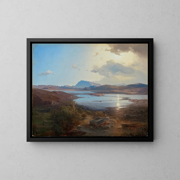Le lac de Kopaonik - Carl Rottmann — framed artwork on a wall