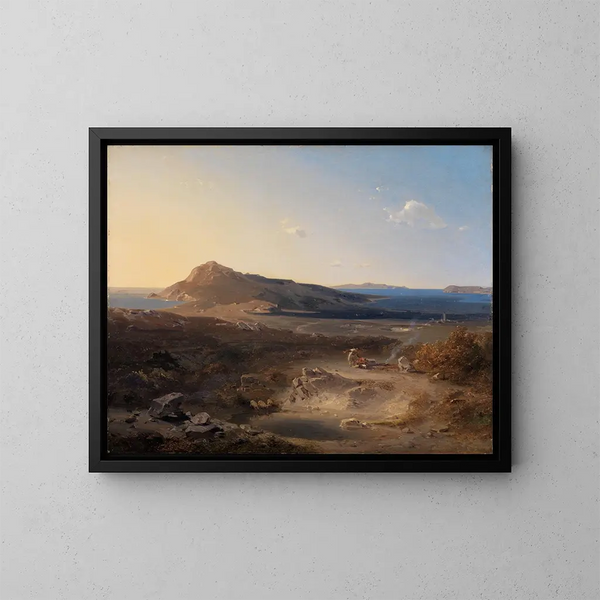 L'île de Délos - Carl Rottmann — framed artwork on a wall