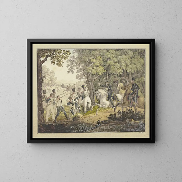 Embuscade à cheval turque - Carl Rottmann — framed artwork on a wall