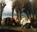van het vee onder treurwilgen - Carl Rudolf Huber — weergave van het kunstwerk