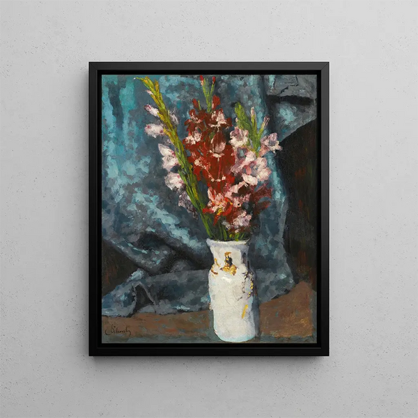 Glaïeuls - Carl Schuch — framed artwork on a wall