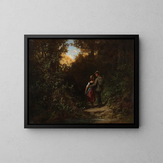 En chasse - Carl Spitzweg — ingelijst kunstwerk aan de muur