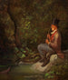 De visser aan de beek in het bos - Carl Spitzweg — weergave van het kunstwerk