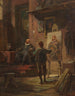 De schilder in het atelier - Carl Spitzweg — weergave van het kunstwerk
