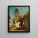 De stadswacht - Carl Spitzweg — ingelijst kunstwerk aan de muur