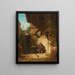 Wachten op de krant - Carl Spitzweg — ingelijst kunstwerk aan de muur