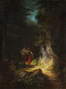 Jager met een meisje De verliefde jager - Carl Spitzweg — weergave van het kunstwerk