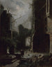 scène bij maanlicht met ruïnes van een kasteel - Carl Spitzweg — weergave van het kunstwerk