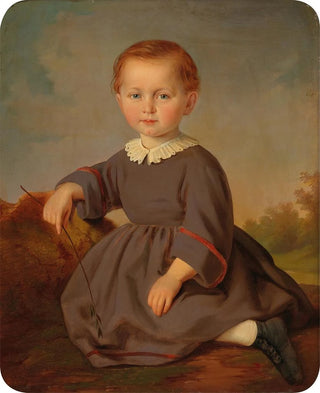 Carl Teibler - Portrait of a Child set in a landscape.webp