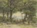 Uitzicht op Kronberg met een breed panorama naar de horizon vanaf de uitgang van het Falkenstein bos - Carl Theodor Reiffenstein — weergave van het kunstwerk