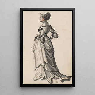 Carl Von Aegeri - Stehende Dame im Profil.webp