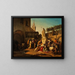 Scene of the defense of a Spanish city during a guerrilla war - Carl von Heideck — framed artwork on a wall