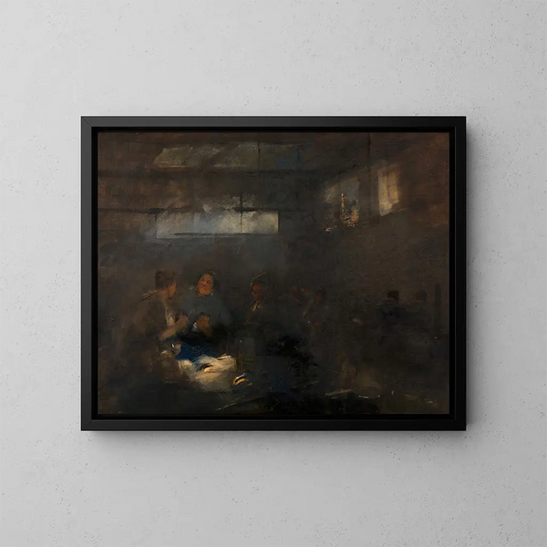 Halle aux poissons - Carl von Merode — framed artwork on a wall