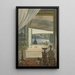 Antique of a balcony overlooking the Gulf of Naples - Carl Wilhelm Götzloff — framed artwork on a wall