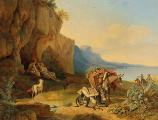 Carl Wilhelm von Heideck - Greece resting on the way to the market.webp