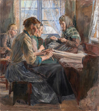 Carl Wilhelmson - Fisherwomen making Nets Bohusln.webp
