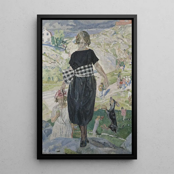 Reproduction of the painting Dog jumping - Carl Wilhelmson